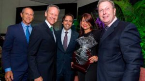 Adolfo Gonzalez (Chairman of the Awards Committee), Jose Ortiz (VP, Strategic Development, WVO), Ricardo Alvarez (President of the Builders’ Association), Camille Passalaqua (Project Director, Sales, WVO) and Richard Wieczerzack (VP, Marketing and Sales, WVO).