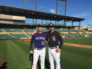 Nick with former Rockies great and five-time All Star Todd Helton