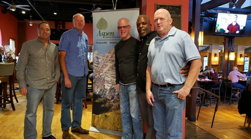 (Left to right) Buzz Waloch, John Brewer, Mike Seuell, David Combs, and Ray Genrich of Aspen National Collections