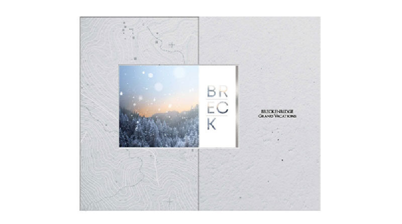 A member kit produced by Brand Tango for Breckenridge Grand Vacations of Breckenridge, Colorado, is up for national awards from the American Advertising Federation and the American Resort Development Association.