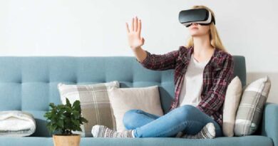 VR Glasses on Couch