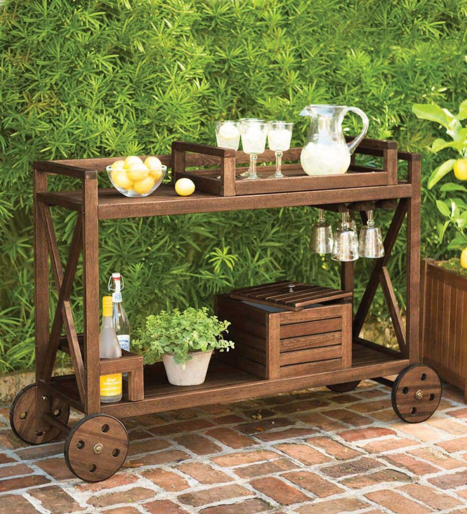 Mobile bar cart for ready to go refreshments