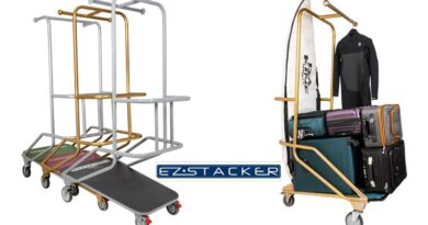 EZ Stacker from The Peggs Company - the only full-size luggage cart that stacks