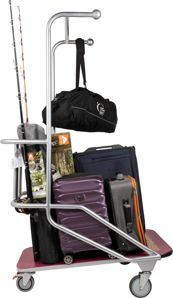 EZ Stacker from The Peggs Company - the only full-size luggage cart that stacks 