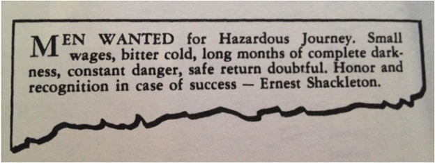 Funny Ad - Ernest Shackleton