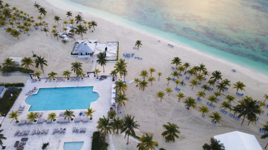 pristine white sandy beaches