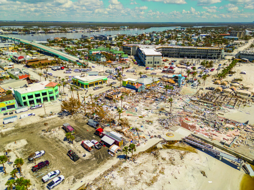 Massive destruction on Fort Myers Beach aftermath Hurricane Ian