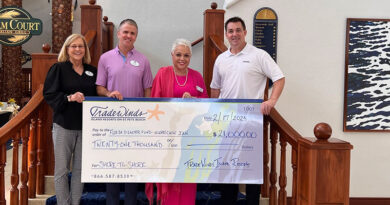 Photo (from left to right): Cathy Claesson, Director of Media & Digital Marketing, TradeWinds Island Resorts; Rob Ferguson, Vice President of Sales & Marketing, TradeWinds Island Resorts; Josie Tamayo, Chief Executive Officer, Volunteer Florida; and Travis Johnson, Hotel Manager, TradeWinds Island Resorts.