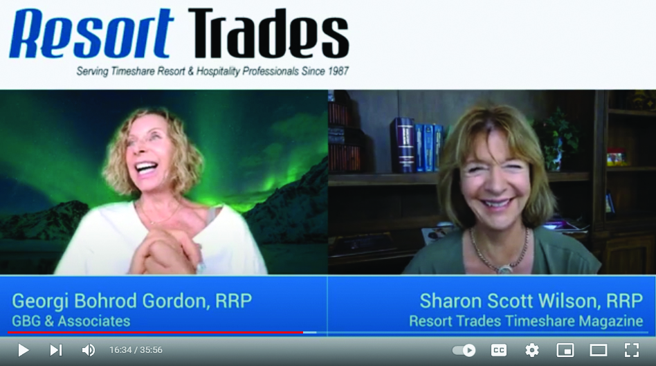 Resort Trades’ publisher, Sharon Scott Wilson, recently interviewed Georgi Bohrod Gordon, CEO of a PR firm that is very well known in the timeshare resort industry, GBG & Associates, in the Resort Trades Learning Center.