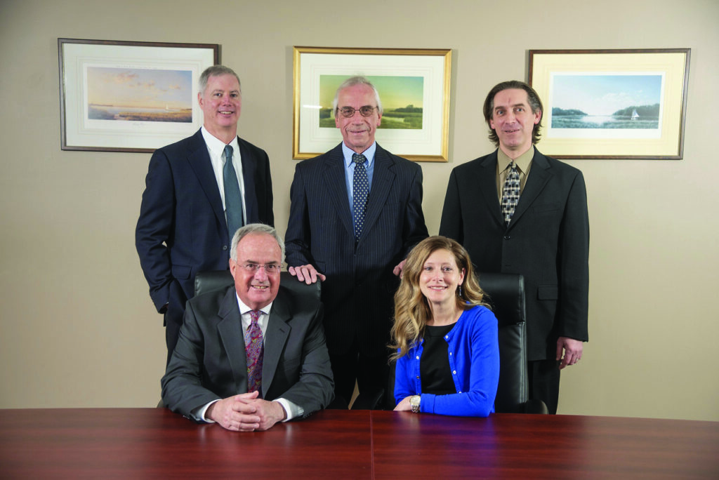 Standing (l to r) Mark Raunikar, Bill Ryczek, and Tom Petrisko. Seated Harry Heller and Melinda Miramant.