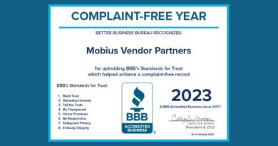 BBB complaint free Mobius Vendor Partners