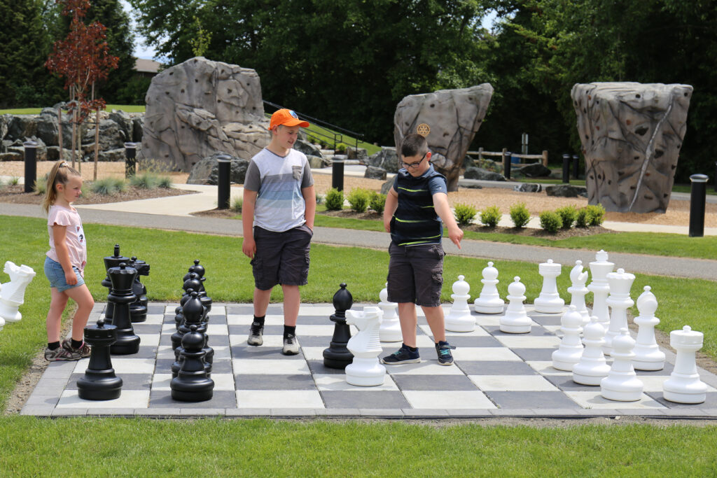 A giant chess game from Chess House is perfect for guests of all abilities