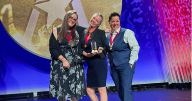 Winning ARDA Awards for Vacatia were (From left) Rebekah Sandifer of Vacatia Corporate for Owner/Customer Relations Team Member, Mandy Carrillo of Grand Shores West Resort in North Redington Beach, Florida, for Resort Operations Team Member, and Julie Witt of Scottsdale Camelback Resort in Arizona for Resort General Manager.