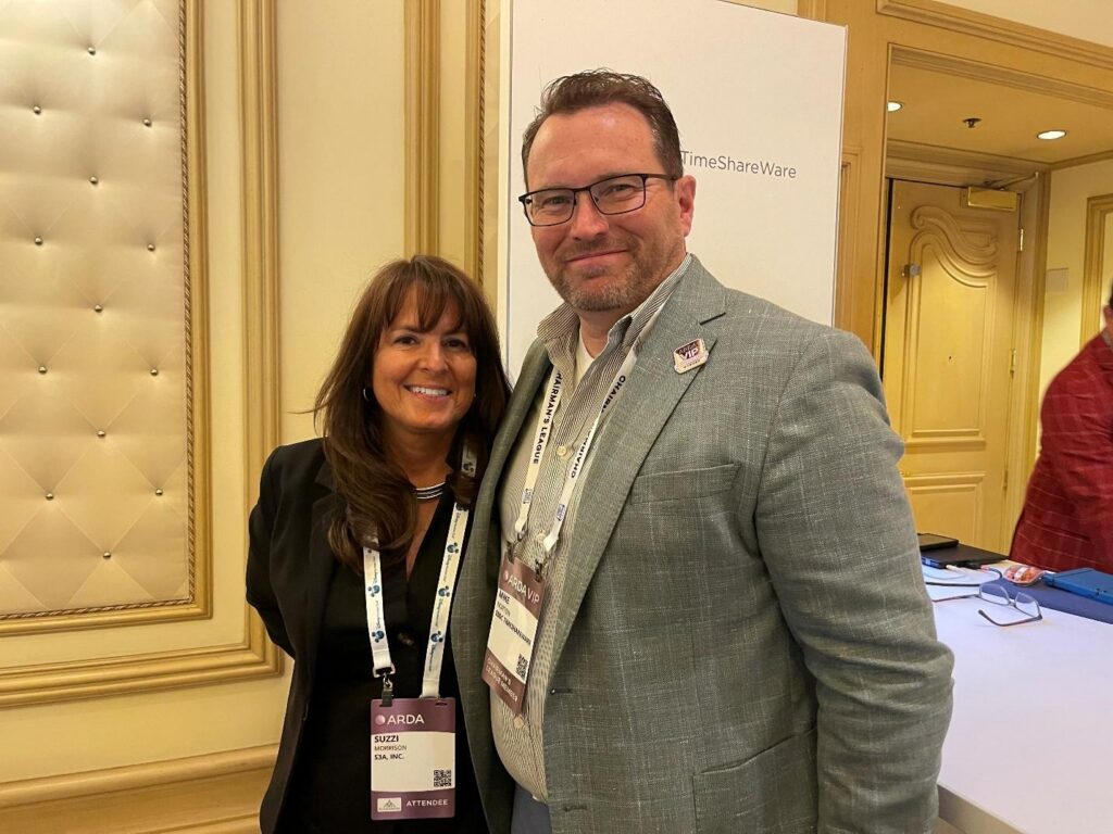 Suzzi Albright Morrison, president of S3A, Inc. and SS&C Technologies/TimeShareWare Director, Sales & Marketing, Customer Relations, Mike Norton,